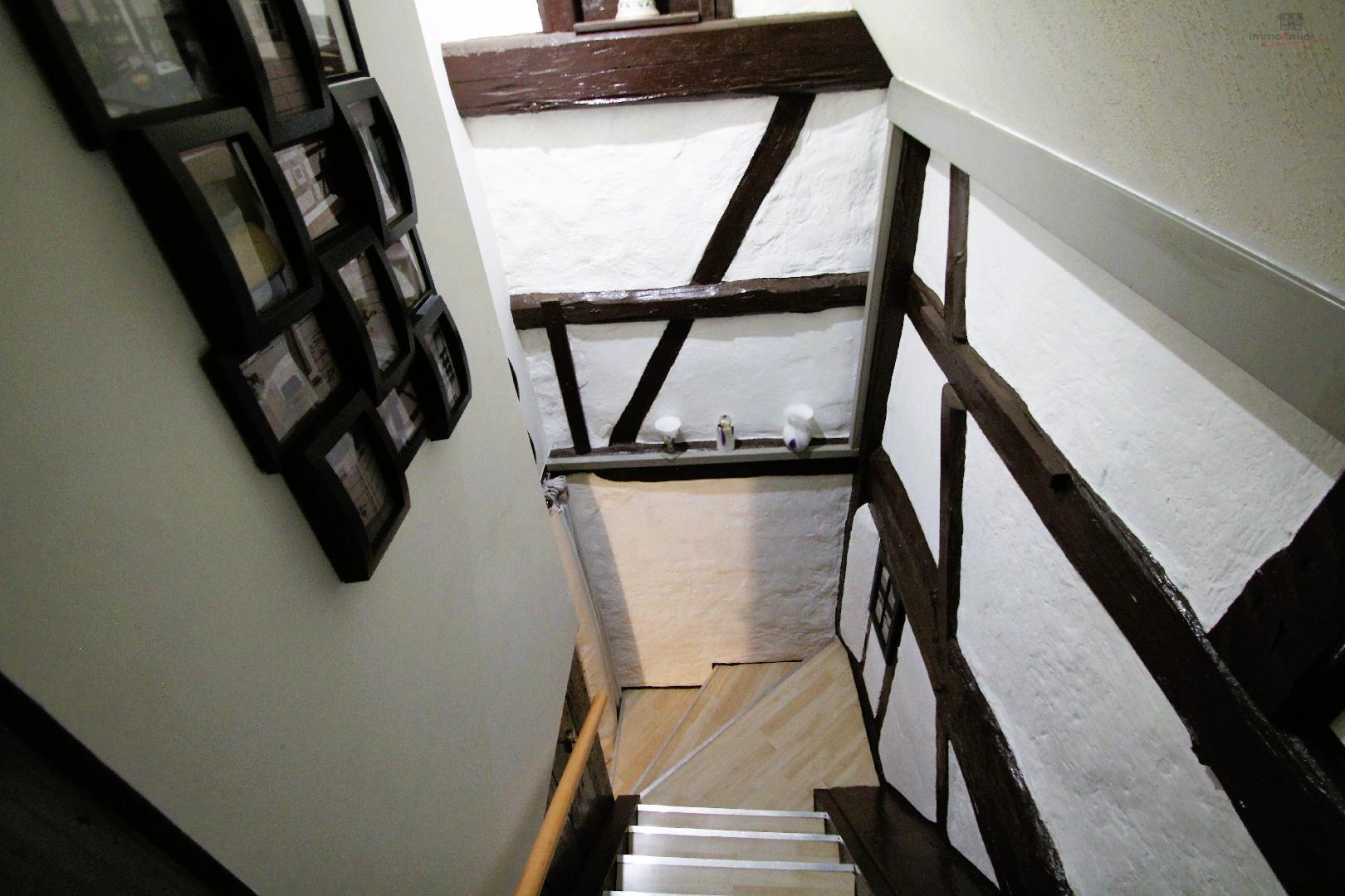 Fachwerk im Treppenaufgang